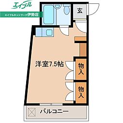 メゾンイースト ワンルームの間取図画像