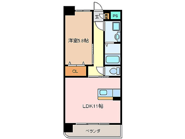 シャンティーク 603｜三重県松阪市塚本町(賃貸マンション1LDK・6階・42.30㎡)の写真 その2