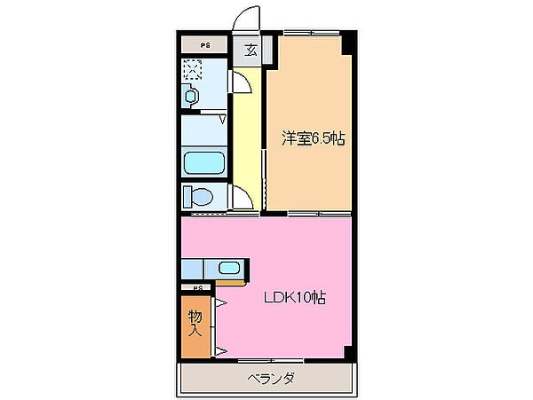 アーバンヒルズ城山2号館 402｜三重県津市城山３丁目(賃貸マンション1LDK・4階・40.36㎡)の写真 その2