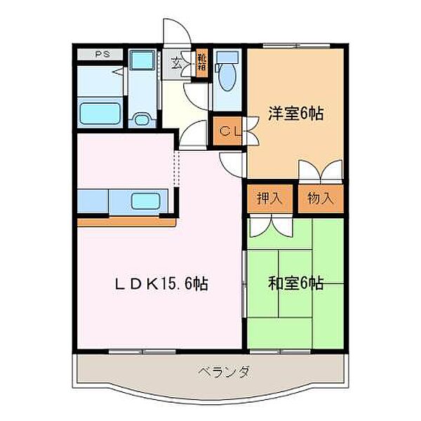 プロミネント伊勢中川II 302｜三重県松阪市嬉野中川新町２丁目(賃貸マンション2LDK・3階・58.32㎡)の写真 その2