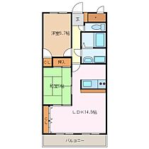 中川ファーストマンションIII 102 ｜ 三重県松阪市嬉野中川新町１丁目（賃貸マンション2LDK・1階・58.60㎡） その2