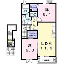 アークヒルズ　豊栄　Ｂ 203 ｜ 三重県津市高茶屋小森町（賃貸アパート2LDK・2階・57.57㎡） その2