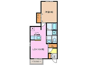 クラージュ　Ａ棟 101 ｜ 三重県松阪市中林町（賃貸アパート1LDK・1階・40.06㎡） その2