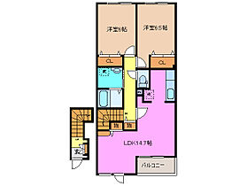 グランドステージ豊潤 202 ｜ 三重県津市高茶屋小森町（賃貸アパート2LDK・2階・66.23㎡） その2