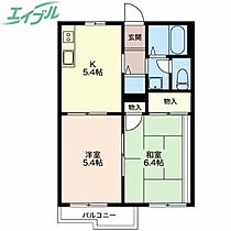 メゾンにしたかと　B  ｜ 三重県津市久居西鷹跡町（賃貸アパート2K・2階・38.83㎡） その2