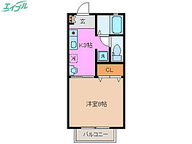 ルイーズ21  ｜ 三重県津市久居野村町（賃貸アパート1K・1階・25.95㎡） その2