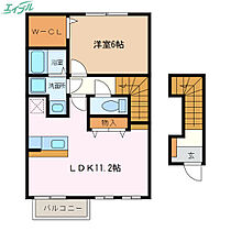 ノース　スリー利平治　B棟  ｜ 三重県津市久居新町（賃貸アパート1LDK・2階・46.28㎡） その2