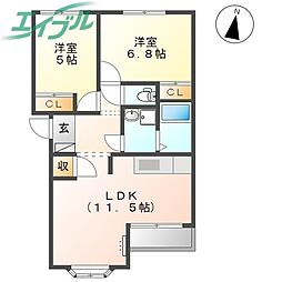 クローバーB 2階