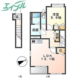 ルナ アズール 2階