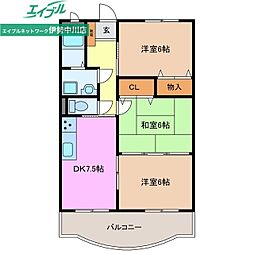 サウスヒルズA 2階/-