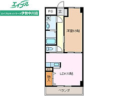 アーバンヒルズ城山2号館 1LDKの間取図画像