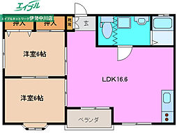 ダイヤモンドマンション久居本町YUWA 2LDKの間取図画像