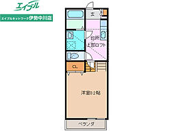 トップハウス明神1 1Kの間取図画像