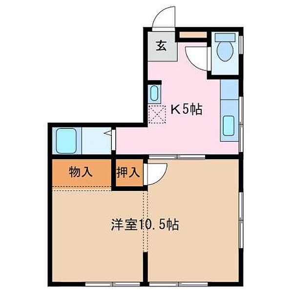 第二伊勢中川ハイツ 201｜三重県松阪市嬉野野田町(賃貸マンション1DK・2階・38.00㎡)の写真 その2