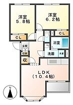 アップステアーズ 102 ｜ 三重県松阪市上川町（賃貸アパート2LDK・1階・52.94㎡） その2