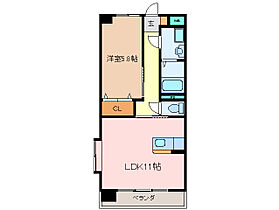 シャンティーク 401 ｜ 三重県松阪市塚本町（賃貸マンション1LDK・4階・42.30㎡） その2