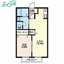 セフィラなかの  ｜ 三重県松阪市大黒田町（賃貸アパート1LDK・1階・40.00㎡） その2