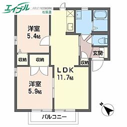 間取図画像 2LDK