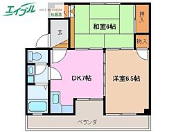 レーベンハイツ中部 2階/-