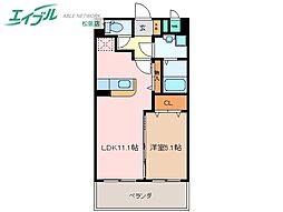 アンジュー5 1LDKの間取図画像
