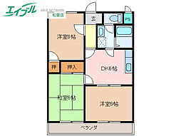 ラ・ブランシュ 3DKの間取図画像