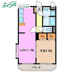 イル・コリーヌ2 1LDKの間取図画像