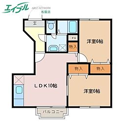 スターブライトC 2LDKの間取図画像