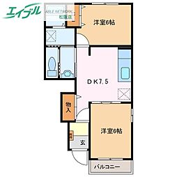 シュープリーム B棟 1階/-