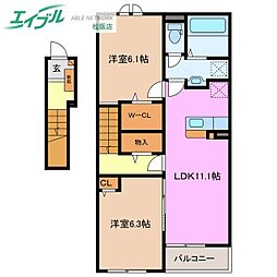ニューライズ南風　Ａ 2階