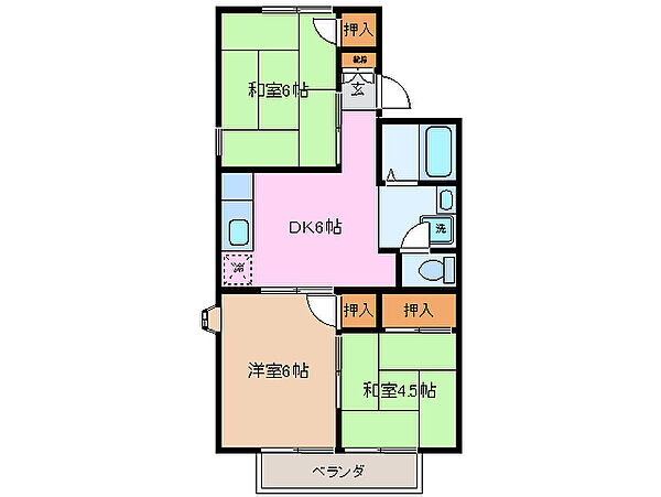 三重県津市久居東鷹跡町(賃貸アパート3DK・2階・48.22㎡)の写真 その2