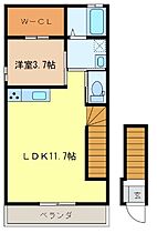 三重県津市香良洲町川原（賃貸アパート1LDK・2階・41.80㎡） その2