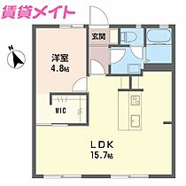 三重県津市久居射場町（賃貸アパート1LDK・1階・45.50㎡） その2