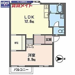 ファミールプラザA 1LDKの間取図画像