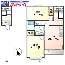 近鉄大阪線 大三駅 徒歩12分 2階/-