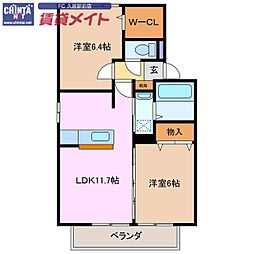 近鉄名古屋線 江戸橋駅 徒歩3分 2階/-