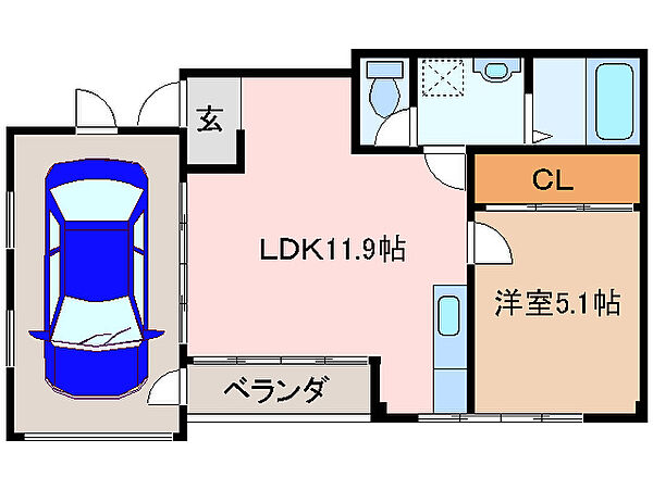 三重県松阪市宮町(賃貸アパート1LDK・1階・47.00㎡)の写真 その2