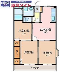 近鉄山田線 松阪駅 徒歩23分 1階/-