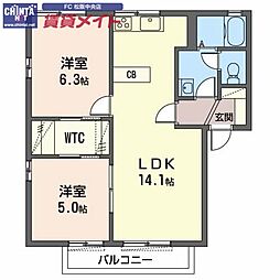 JR紀勢本線 徳和駅 徒歩34分 2階/-