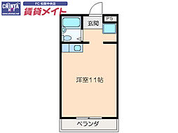 レジデンス学園前 ワンルームの間取図画像