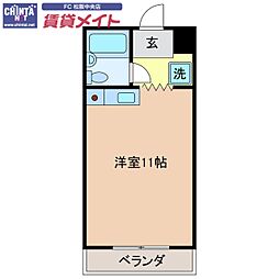 レジデンス学園前 ワンルームの間取図画像