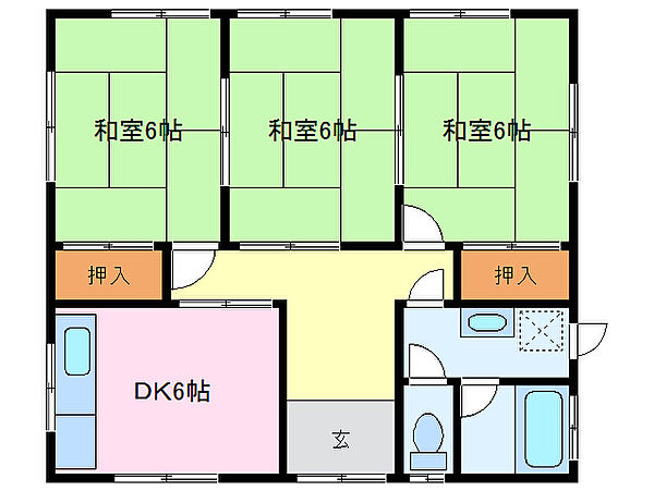 三重県伊勢市勢田町(賃貸一戸建3DK・1階・57.96㎡)の写真 その2