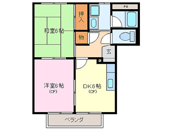 三重県伊勢市馬瀬町(賃貸アパート2DK・2階・43.69㎡)の写真 その2