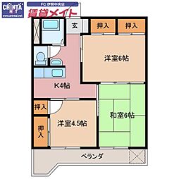 近鉄山田線 宮町駅 徒歩15分 2階/-