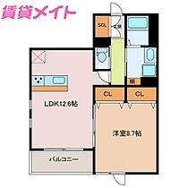 ＣＡＳＡα　外宮  ｜ 三重県伊勢市大世古1丁目（賃貸マンション1LDK・2階・50.61㎡） その2