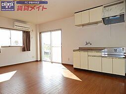 JR参宮線 五十鈴ケ丘駅 徒歩15分の賃貸アパート 2階ワンルームのリビング/ダイニング