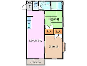 三重県津市白塚町（賃貸アパート2LDK・2階・47.10㎡） その2