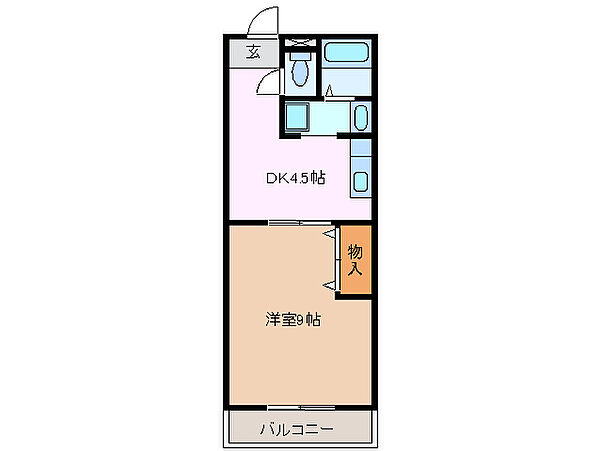 三重県津市幸町(賃貸アパート1DK・2階・31.46㎡)の写真 その2