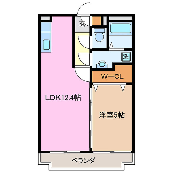 三重県津市白塚町(賃貸マンション1LDK・2階・42.35㎡)の写真 その2