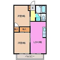 三重県津市高茶屋２丁目（賃貸アパート2LDK・2階・45.21㎡） その2