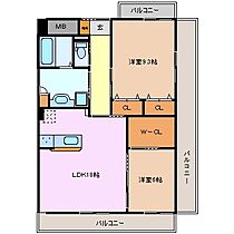 三重県津市上浜町１丁目（賃貸マンション2LDK・5階・80.40㎡） その2